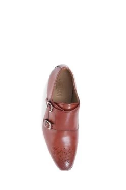 Jones Bootmaker Notting Hill Double Monk Brown Shoes -Boutique Fashion Shoe Store A26406s4