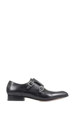Jones Bootmaker Notting Hill Double Monk Black Shoes