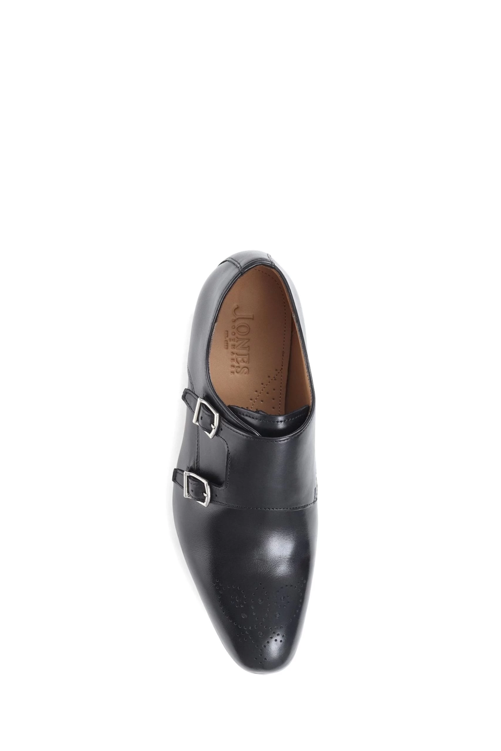 Jones Bootmaker Notting Hill Double Monk Black Shoes 6 Jones Bootmaker Notting Hill Double Monk Black Shoes - Image 4