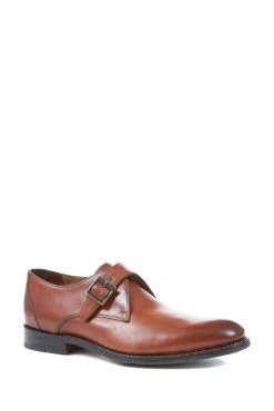 Jones Bootmaker Knoxx Leather Monk Brown Shoes -Boutique Fashion Shoe Store A26670s2