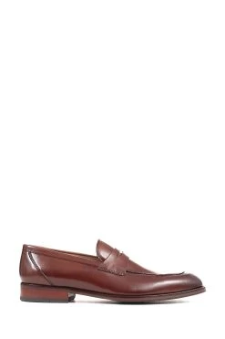 Jones Bootmaker Russell Brown Leather Penny Loafers