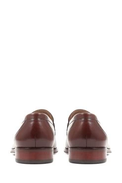Jones Bootmaker Russell Brown Leather Penny Loafers -Boutique Fashion Shoe Store A26876s3