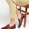 Jones Bootmaker Mens Brown Riverside Woven Leather Loafers -Boutique Fashion Shoe Store A27174s