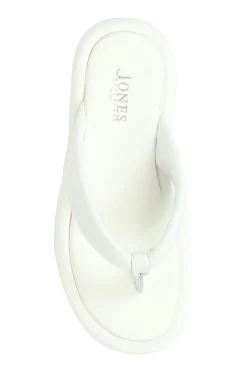 Jones Bootmaker White Carine Leather Toe Post Sandals -Boutique Fashion Shoe Store A63173s4