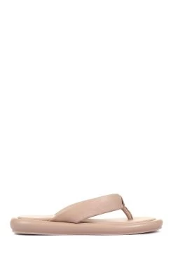 Jones Bootmaker Natural Carine Leather Toe Post Sandals