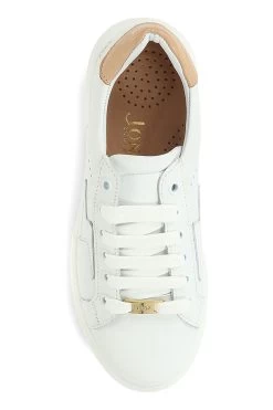 Jones Bootmaker Womens White Enrica Leather Platform Trainers -Boutique Fashion Shoe Store A78424s4