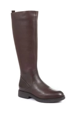 Jones Bootmaker Womens Brown Capree Leather Knee High Boots -Boutique Fashion Shoe Store A78432s3