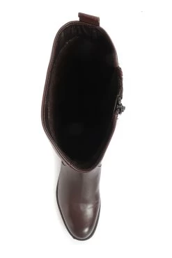 Jones Bootmaker Womens Brown Capree Leather Knee High Boots -Boutique Fashion Shoe Store A78432s4