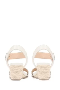 Jones Bootmaker Ladies White Luana Leather Wedge Sandals 11 Jones Bootmaker Ladies White Luana Leather Wedge Sandals -Boutique Fashion Shoe Store A94508s4