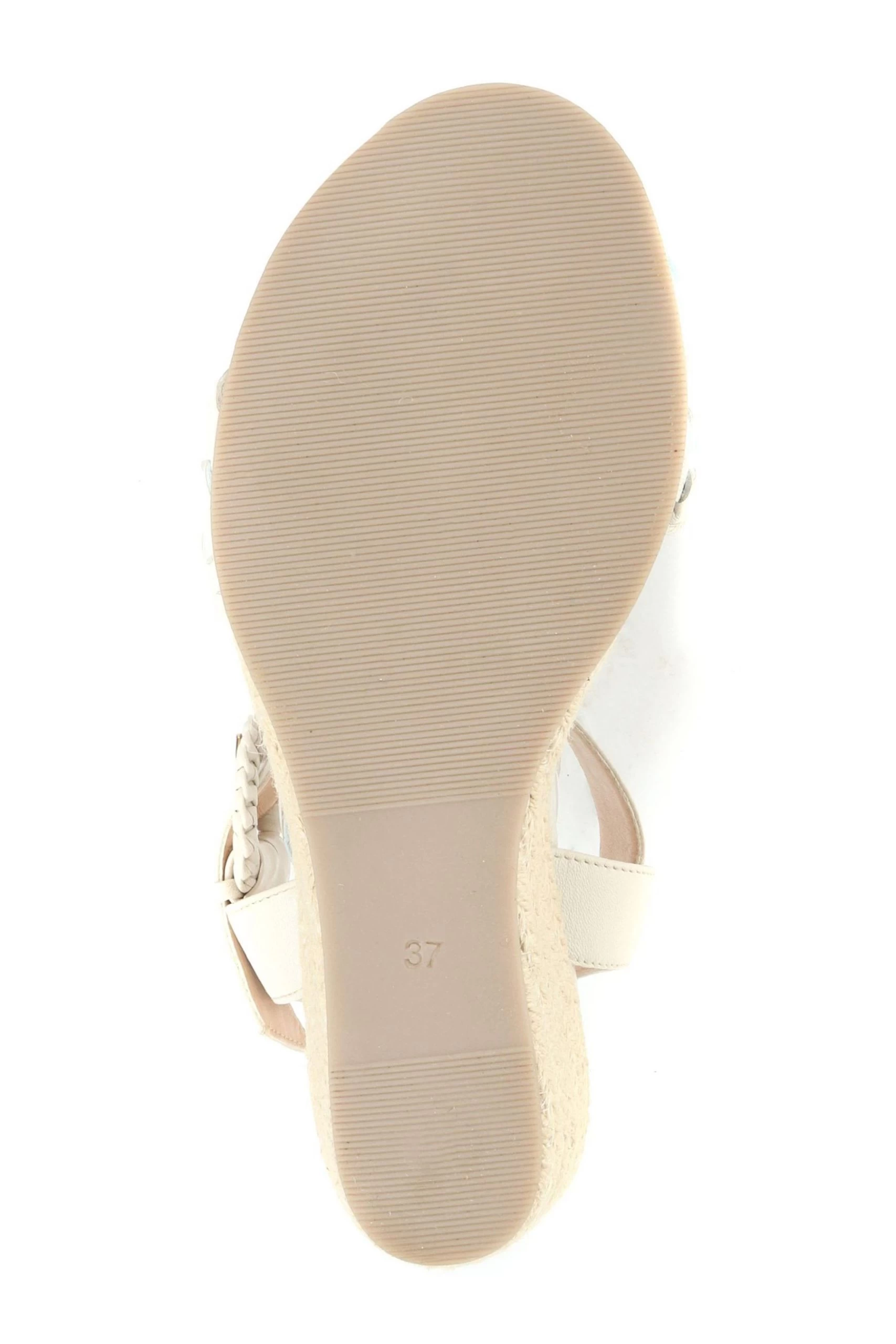 Jones Bootmaker Ladies White Luana Leather Wedge Sandals 8 Jones Bootmaker Ladies White Luana Leather Wedge Sandals - Image 6