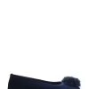 Jones Bootmaker Blue Erika Pom Pom Slippers -Boutique Fashion Shoe Store C00328s