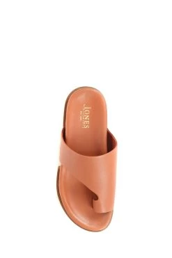 Jones Bootmaker Lea Leather Toe Post Brown Sandals -Boutique Fashion Shoe Store C01421s4