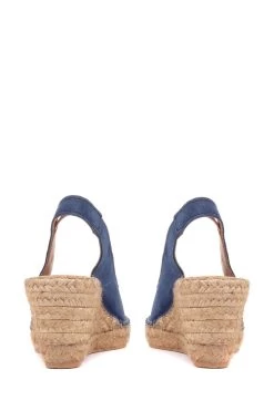 Jones Bootmaker Blue Rosanna Slingback Wedges -Boutique Fashion Shoe Store C01474s3