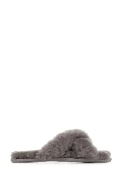 Jones Bootmaker Grey Dory Sheepskin Slippers