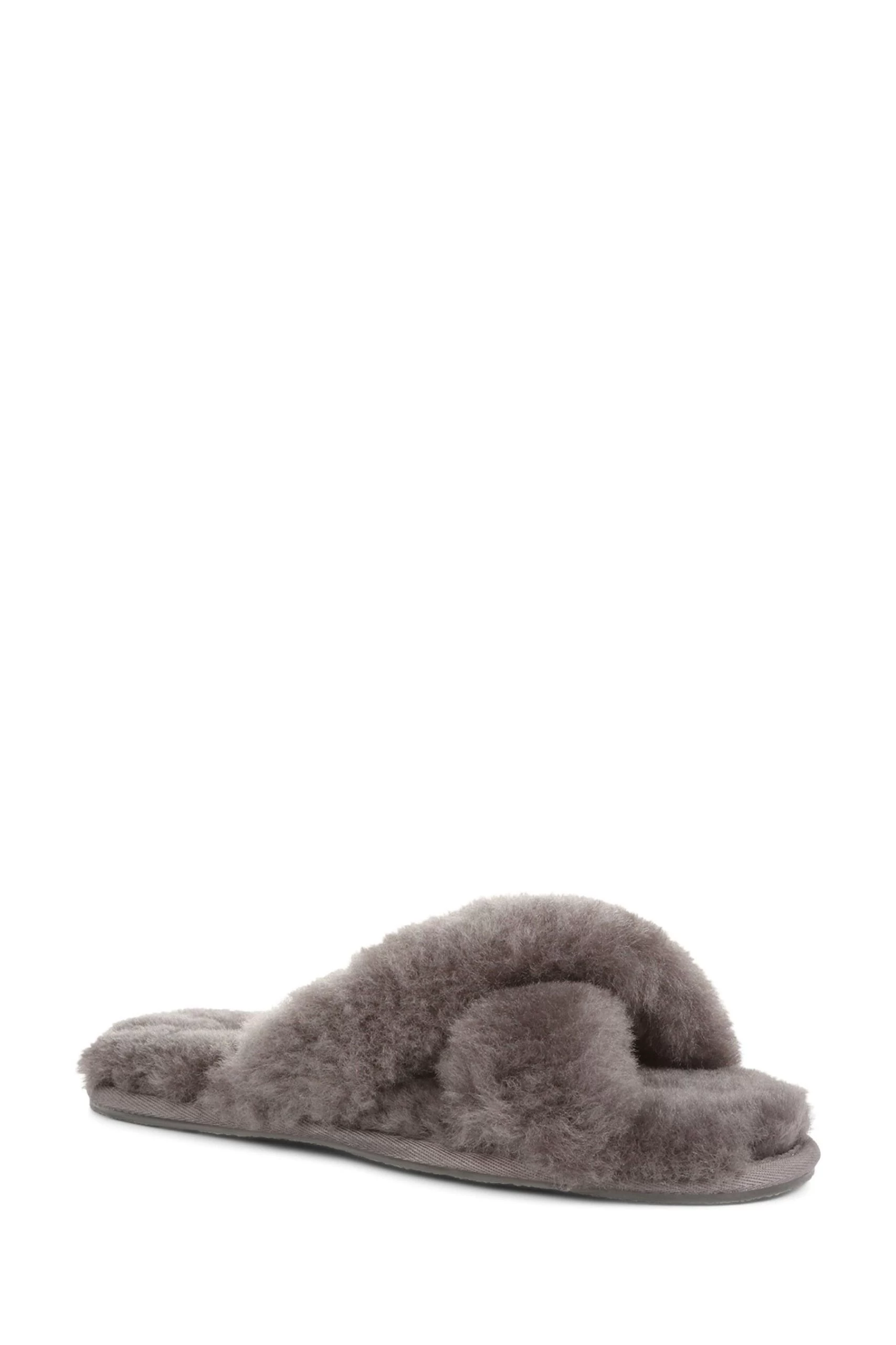 Jones Bootmaker Grey Dory Sheepskin Slippers 4 Jones Bootmaker Grey Dory Sheepskin Slippers - Image 2