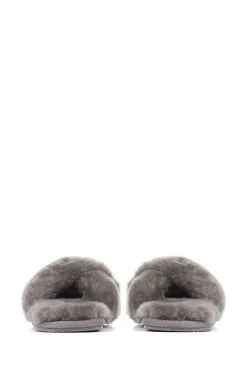 Jones Bootmaker Grey Dory Sheepskin Slippers 8 Jones Bootmaker Grey Dory Sheepskin Slippers -Boutique Fashion Shoe Store C02011s3