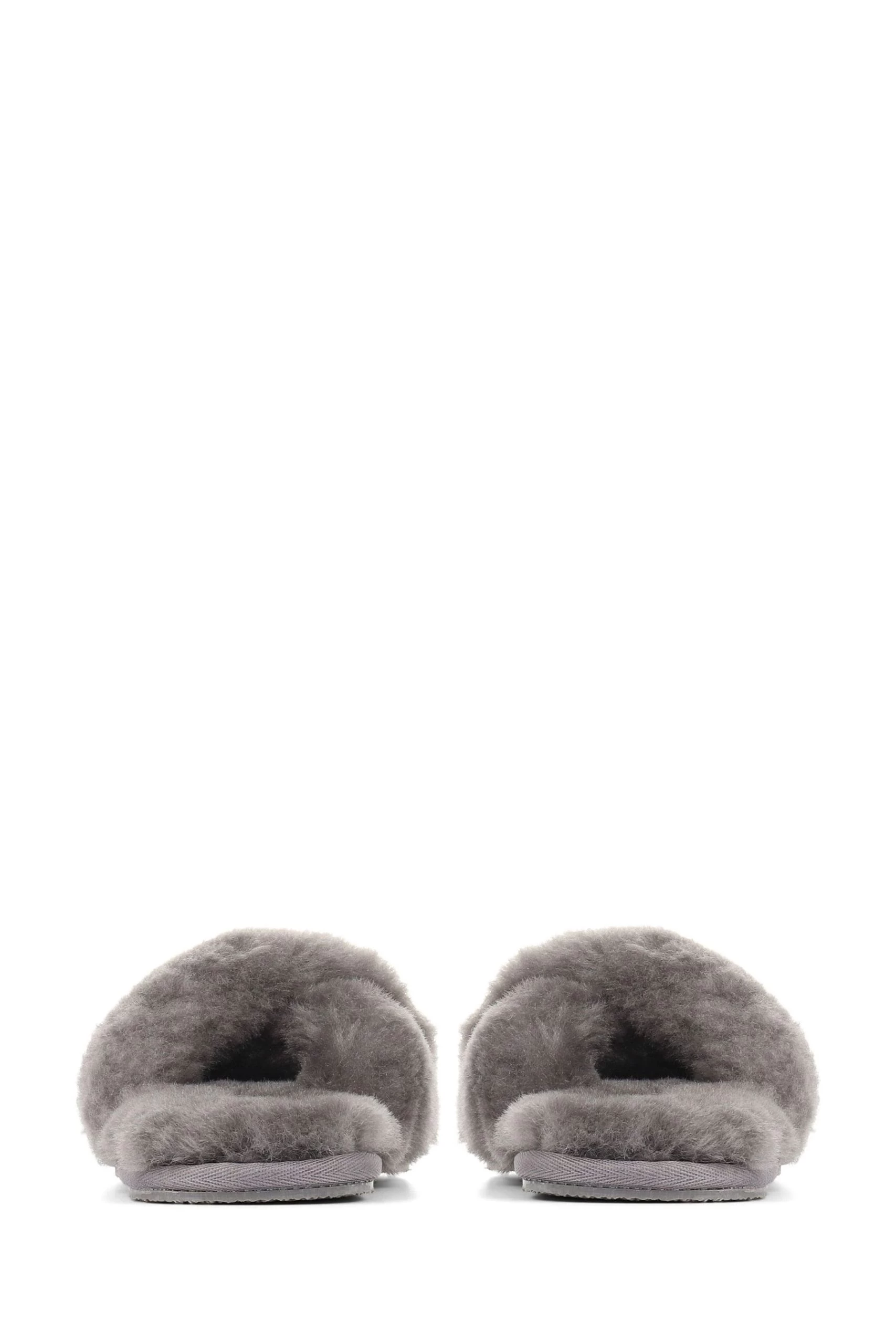 Jones Bootmaker Grey Dory Sheepskin Slippers 5 Jones Bootmaker Grey Dory Sheepskin Slippers - Image 3