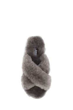 Jones Bootmaker Grey Dory Sheepskin Slippers 9 Jones Bootmaker Grey Dory Sheepskin Slippers -Boutique Fashion Shoe Store C02011s4