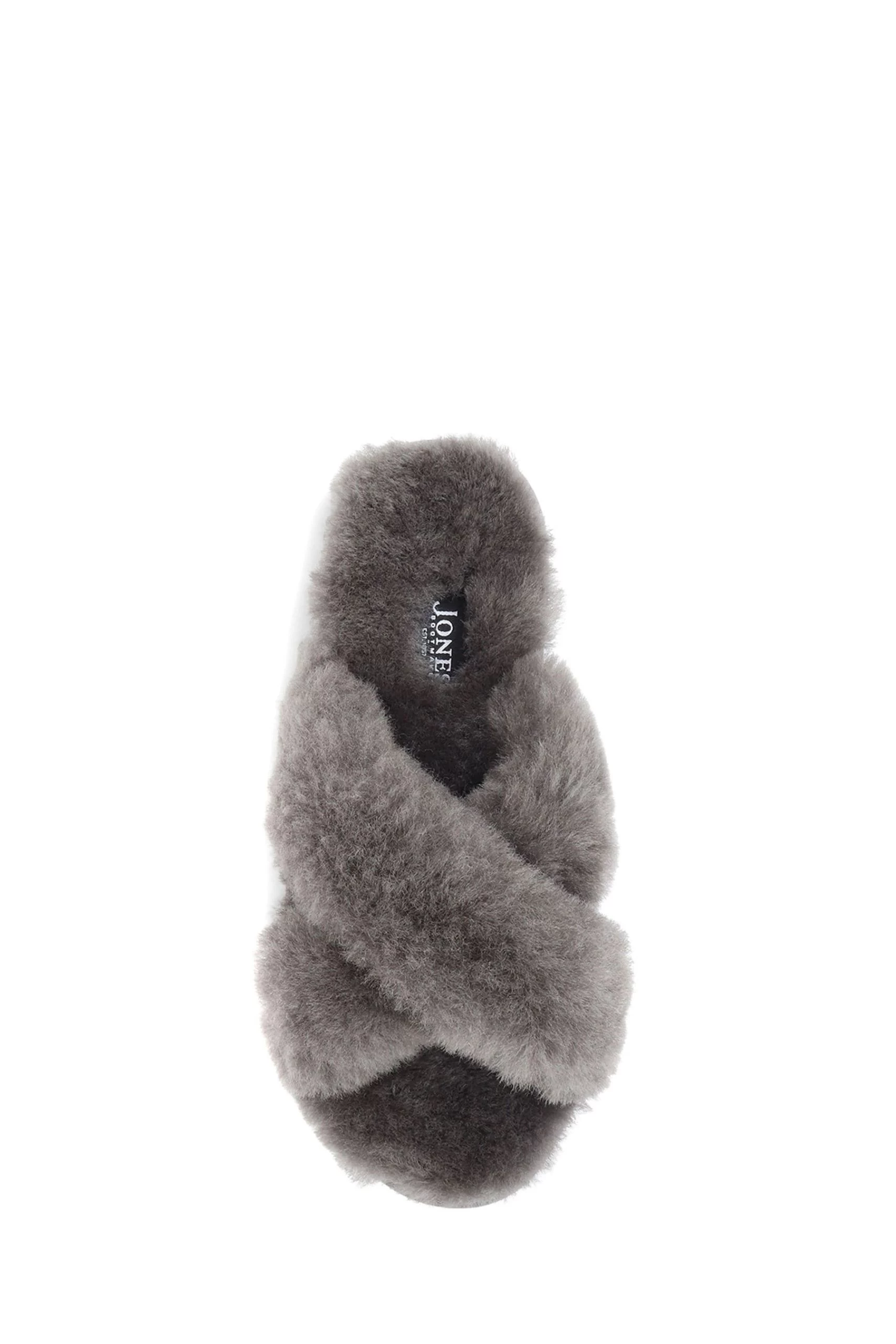 Jones Bootmaker Grey Dory Sheepskin Slippers 6 Jones Bootmaker Grey Dory Sheepskin Slippers - Image 4