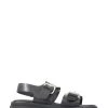 Jones Bootmaker Black Madalynn Dual Strap Chunky Sandals -Boutique Fashion Shoe Store C03017s