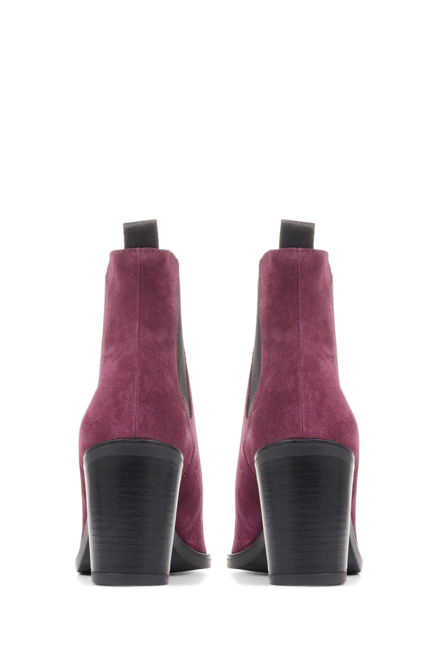 Jones Bootmaker Purple Clair Heeled Chelsea Boots 8 Jones Bootmaker Purple Clair Heeled Chelsea Boots - Image 6