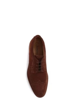 Jones Bootmaker Longwood Brown Suede Derby Brogues -Boutique Fashion Shoe Store C09183s4