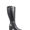 Jones Bootmaker Cesena Black Wide Leather Knee Boots
