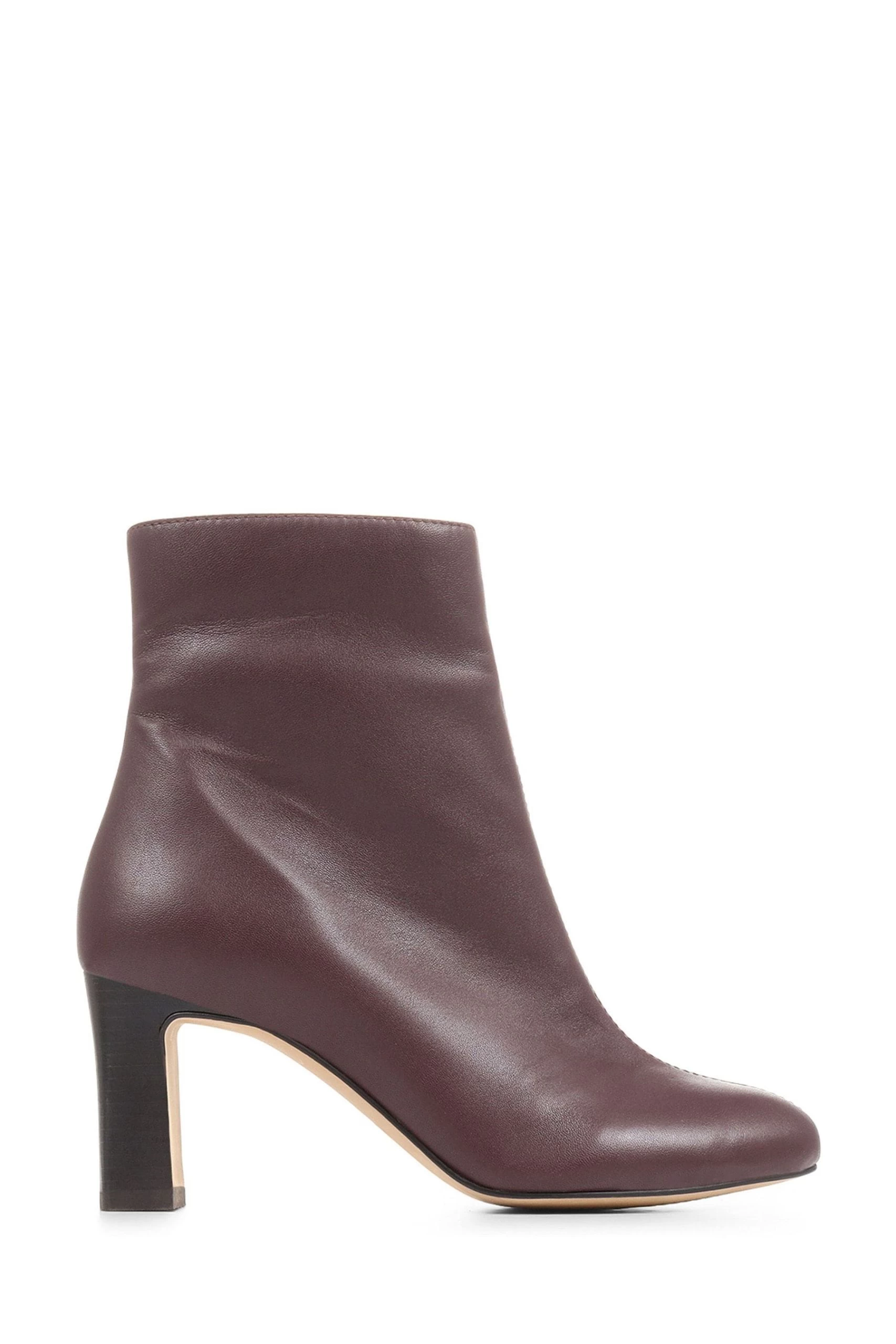 Jones Bootmaker Red Letty Heeled Leather Ankle Boots 4 Jones Bootmaker Red Letty Heeled Leather Ankle Boots - Image 2