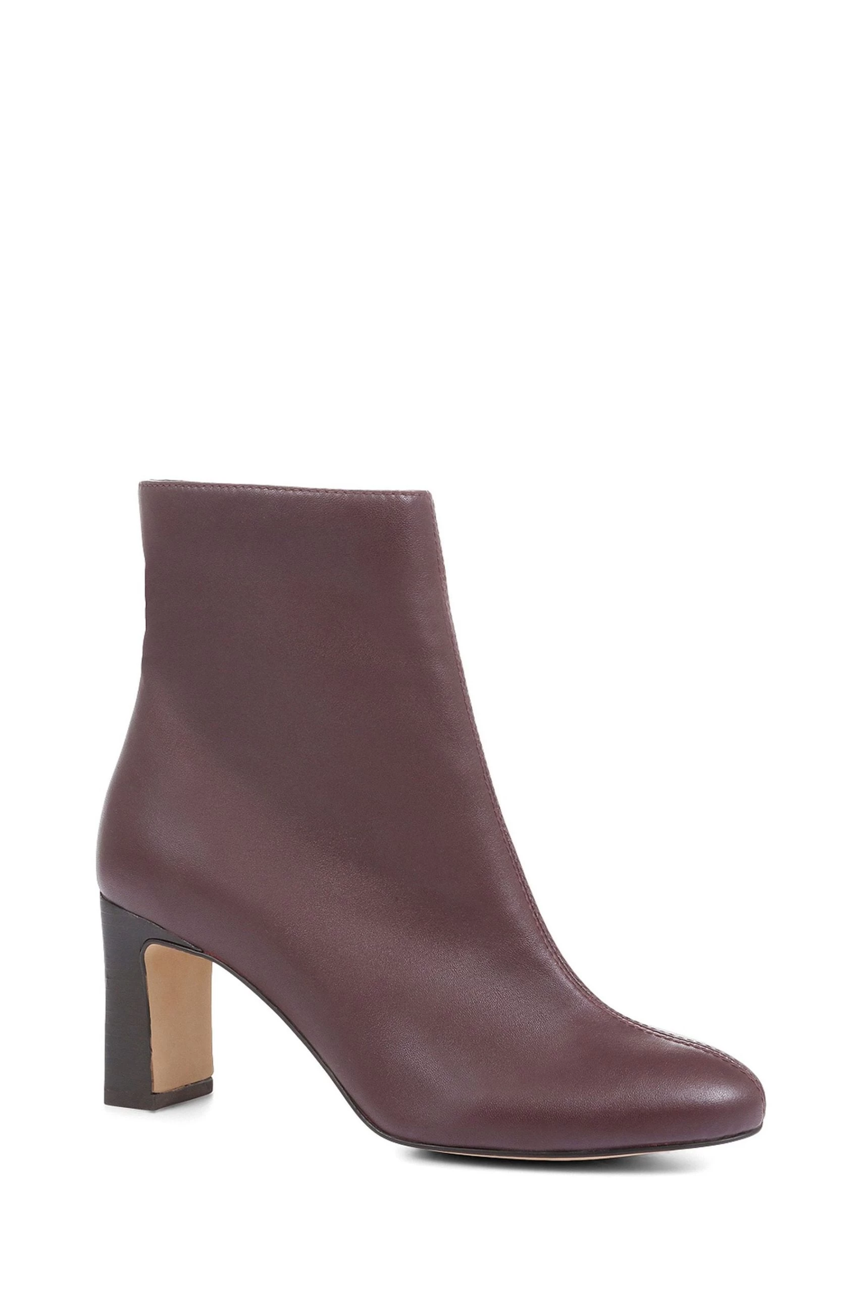 Jones Bootmaker Red Letty Heeled Leather Ankle Boots 5 Jones Bootmaker Red Letty Heeled Leather Ankle Boots - Image 3