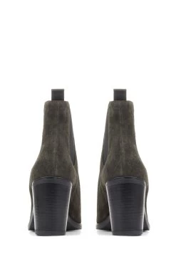 Jones Bootmaker Green Clair Heeled Chelsea Boots -Boutique Fashion Shoe Store C20722s3