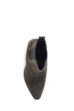 Jones Bootmaker Green Clair Heeled Chelsea Boots -Boutique Fashion Shoe Store C20722s4