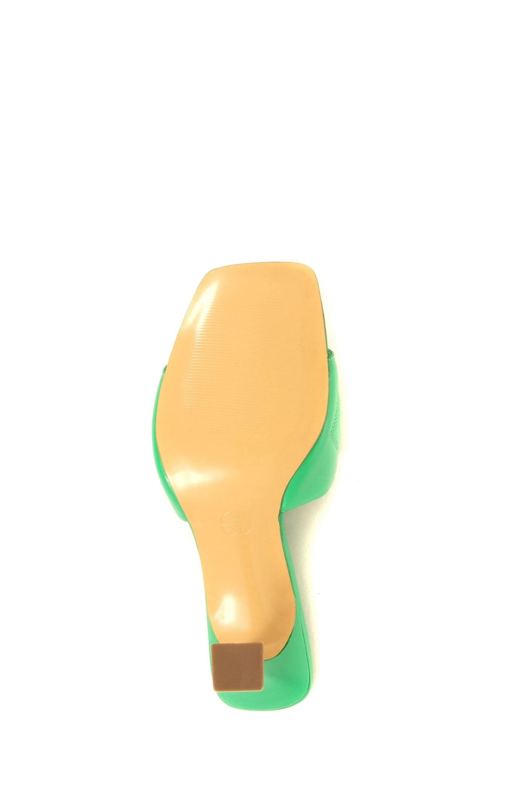 Jones Bootmaker Green Bianka Quilted Leather Heeled Mules 8 Jones Bootmaker Green Bianka Quilted Leather Heeled Mules - Image 6