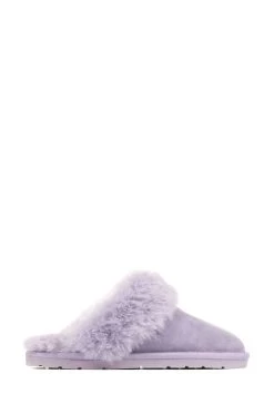 Jones Bootmaker Purple Sheepskin Mule Slippers