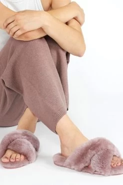 Jones Bootmaker Pink Dory Sheepskin Slippers -Boutique Fashion Shoe Store C25345s6