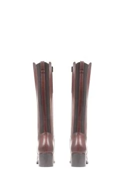 Jones Bootmaker Donatella Knee High Brown Leather Boots -Boutique Fashion Shoe Store C28561s3