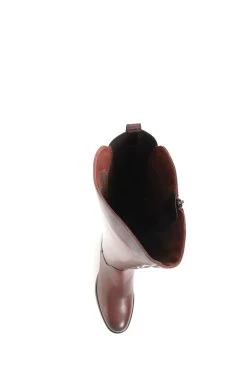 Jones Bootmaker Donatella Knee High Brown Leather Boots -Boutique Fashion Shoe Store C28561s4