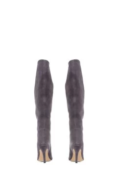 Jones Bootmaker Grey Luz Stiletto Knee High Boots -Boutique Fashion Shoe Store C30582s3