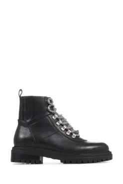 Jones Bootmaker Susanna Leather Black Hiker Boots 9 Jones Bootmaker Susanna Leather Black Hiker Boots -Boutique Fashion Shoe Store C30700s2