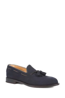 Jones Bootmaker Blue Carindale Handmade Tassel Loafers -Boutique Fashion Shoe Store C31012s2