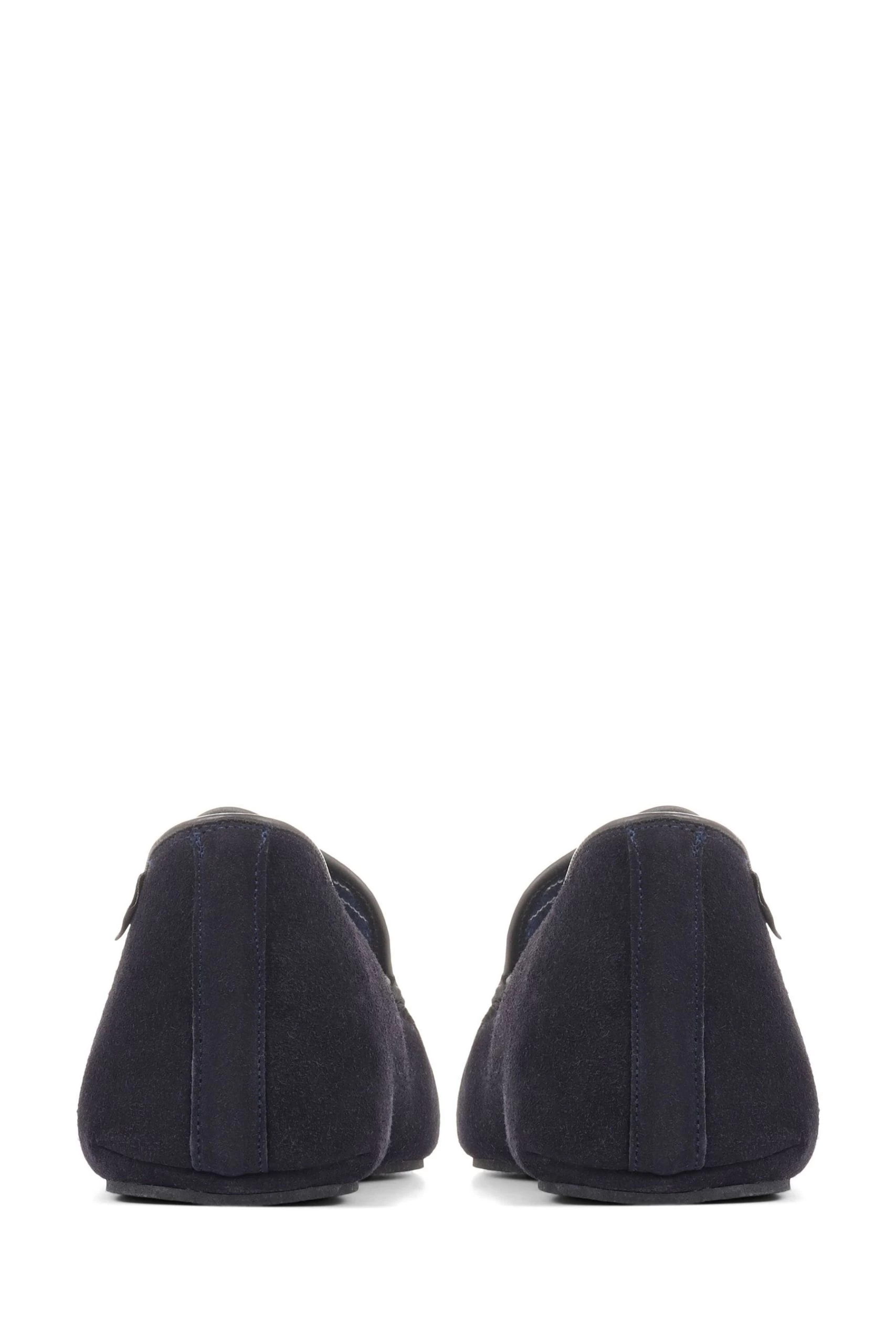 Jones Bootmaker Blue Yarm Leather Moccasin Slippers 5 Jones Bootmaker Blue Yarm Leather Moccasin Slippers - Image 3