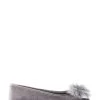 Jones Bootmaker Grey Erika Pom Pom Slippers -Boutique Fashion Shoe Store C49828s