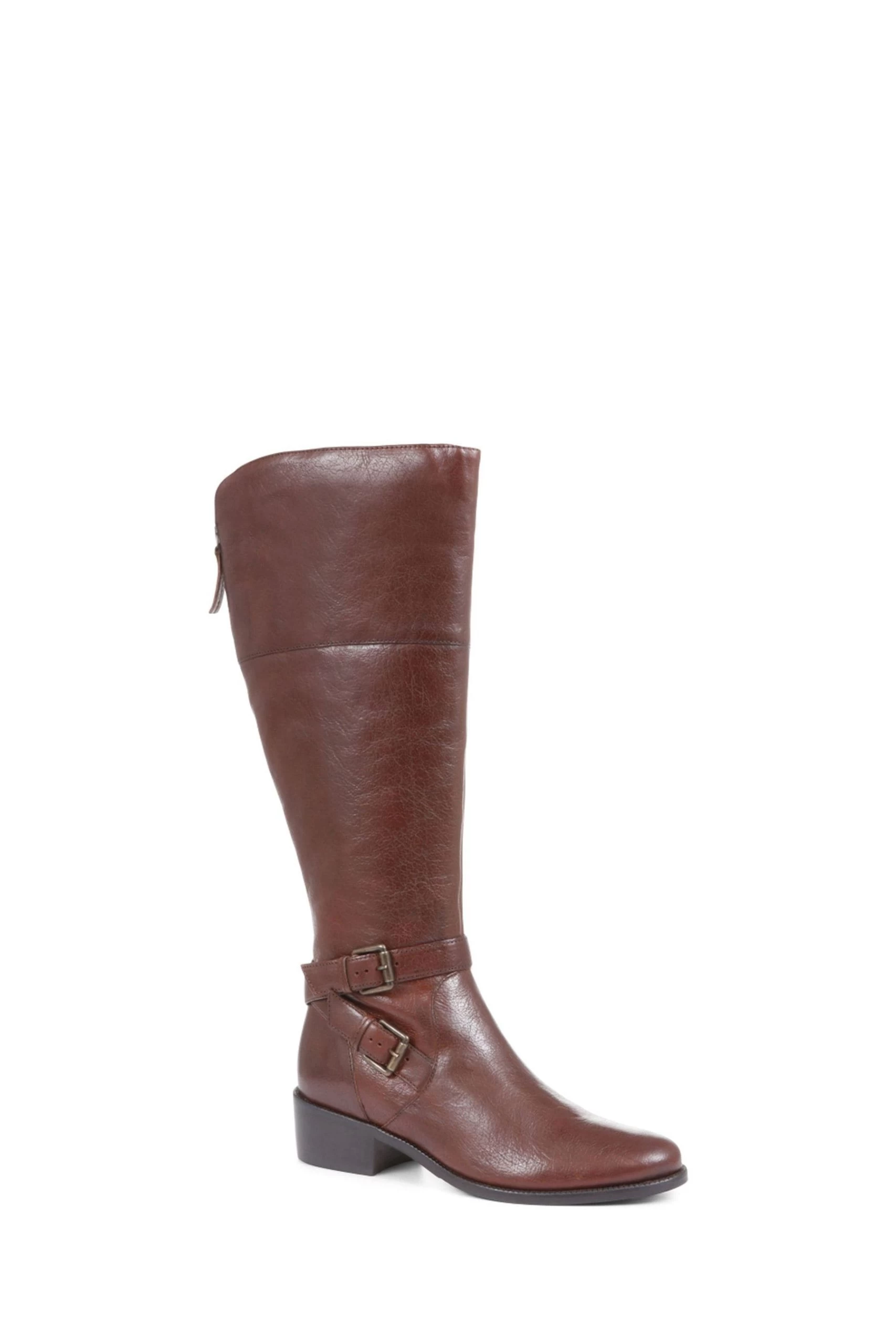 Jones Bootmaker Phoebe Wide Calf Leather Tan Brown Knee Boots 5 Jones Bootmaker Phoebe Wide Calf Leather Tan Brown Knee Boots - Image 3