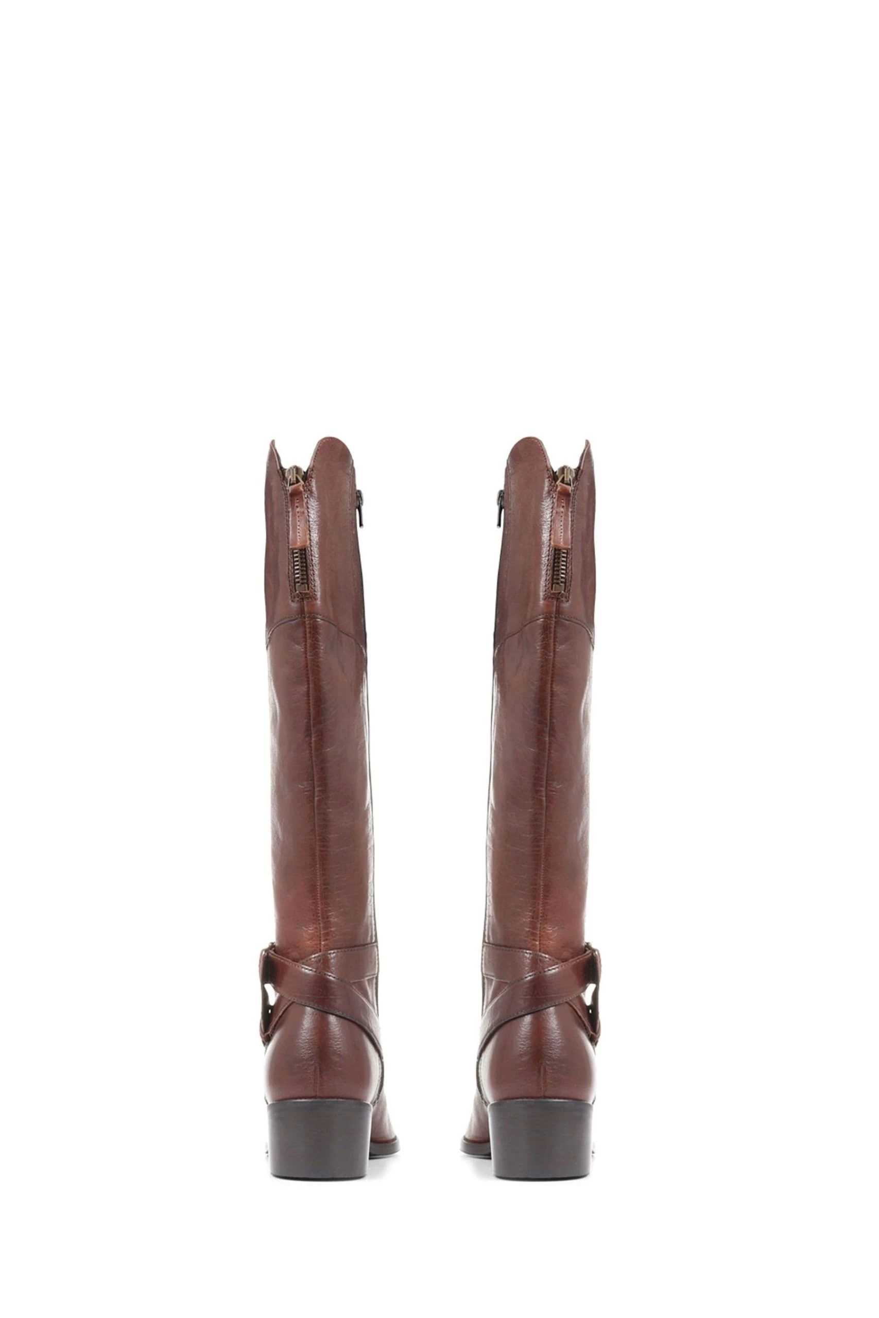 Jones Bootmaker Phoebe Wide Calf Leather Tan Brown Knee Boots 6 Jones Bootmaker Phoebe Wide Calf Leather Tan Brown Knee Boots - Image 4