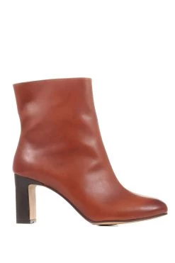 Jones Bootmaker Letty Brown Heeled Leather Ankle Boots