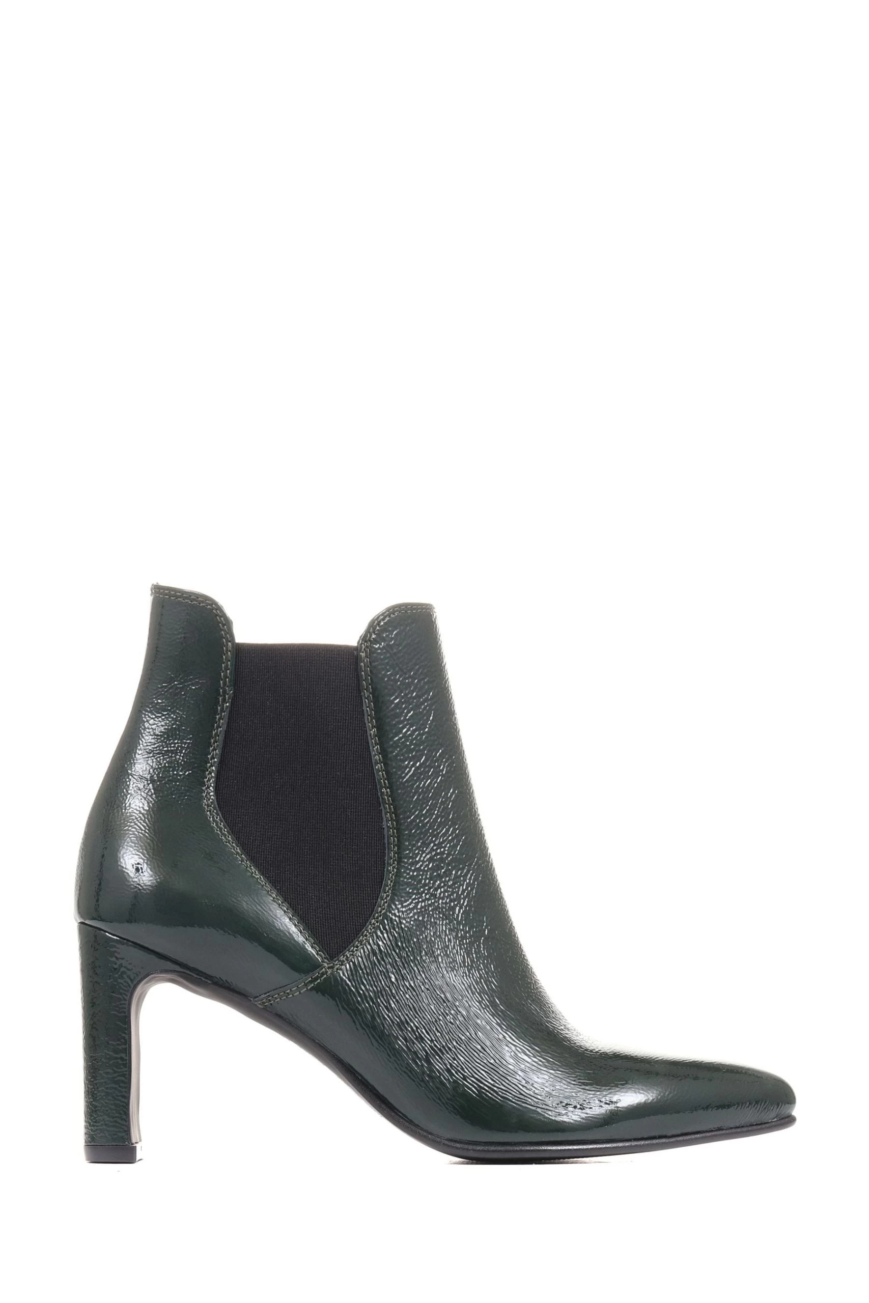 Jones Bootmaker Green Calliope Heeled Ankle Boots 4 Jones Bootmaker Green Calliope Heeled Ankle Boots - Image 2