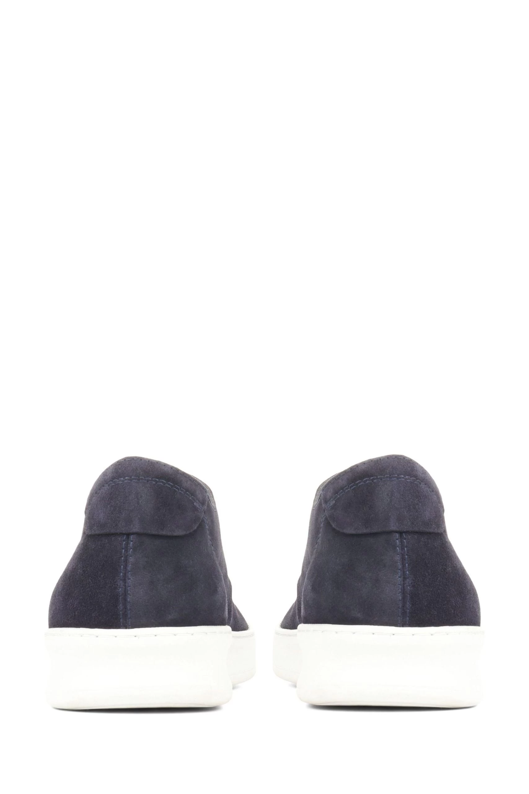 Jones Bootmaker Blue Slater Leather Lace-Up Trainers 6 Jones Bootmaker Blue Slater Leather Lace-Up Trainers - Image 4