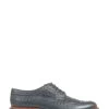 Jones Bootmaker Blue Kelmarsh Leather Derby Brogues -Boutique Fashion Shoe Store C60798s