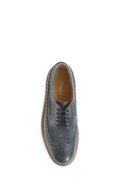 Jones Bootmaker Blue Kelmarsh Leather Derby Brogues -Boutique Fashion Shoe Store C60798s4