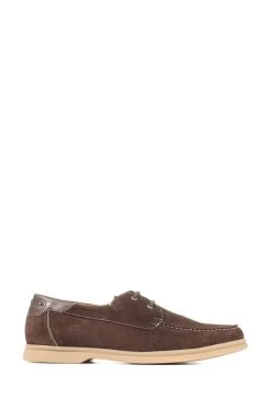 Jones Bootmaker Quay Brown Suede Leather Boat Shoes