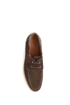 Jones Bootmaker Quay Brown Suede Leather Boat Shoes -Boutique Fashion Shoe Store C65086s4